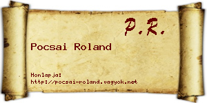 Pocsai Roland névjegykártya